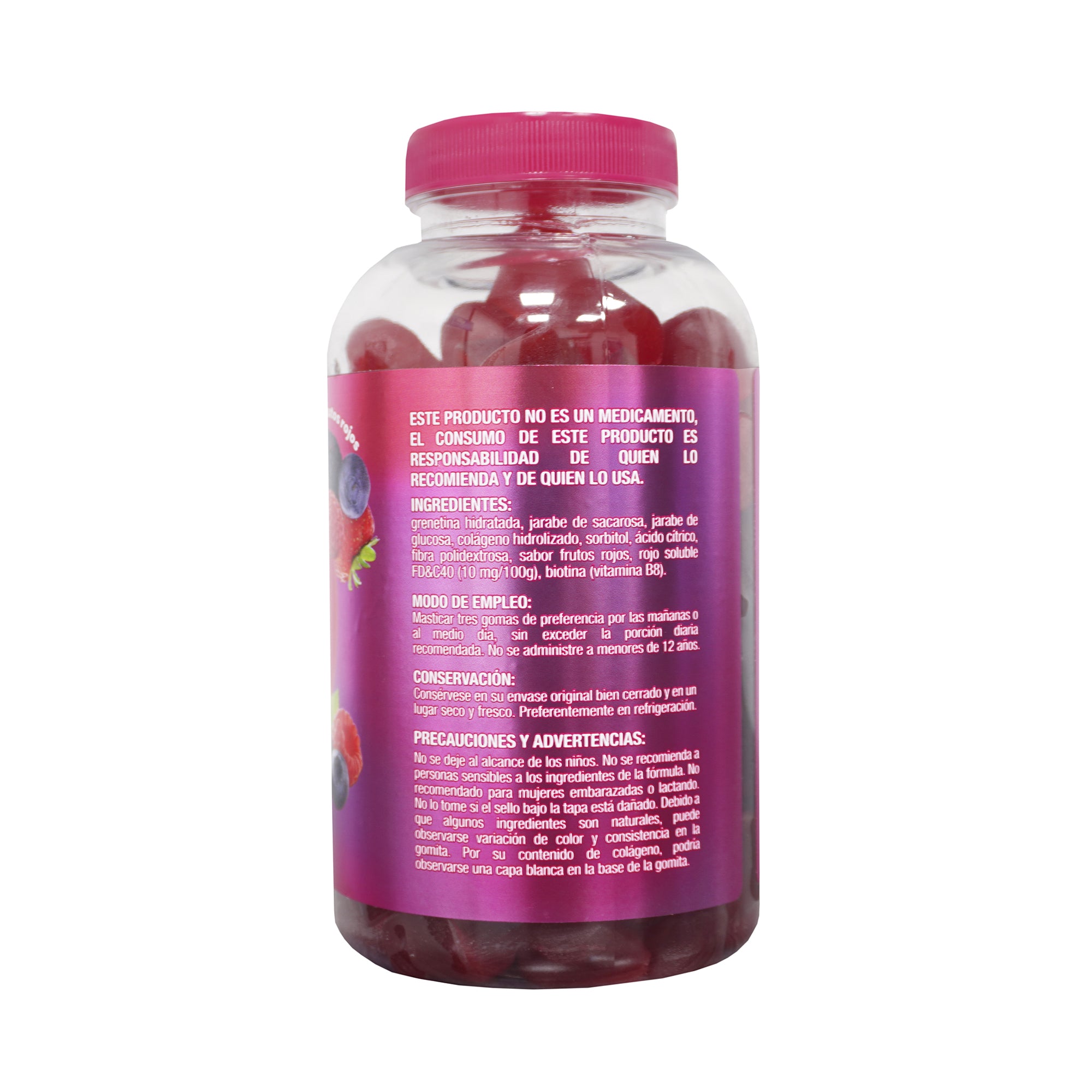 Colágeno Hidrolizado + Biotina 111 Gomas Bajas En Azucar Frutos Rojos