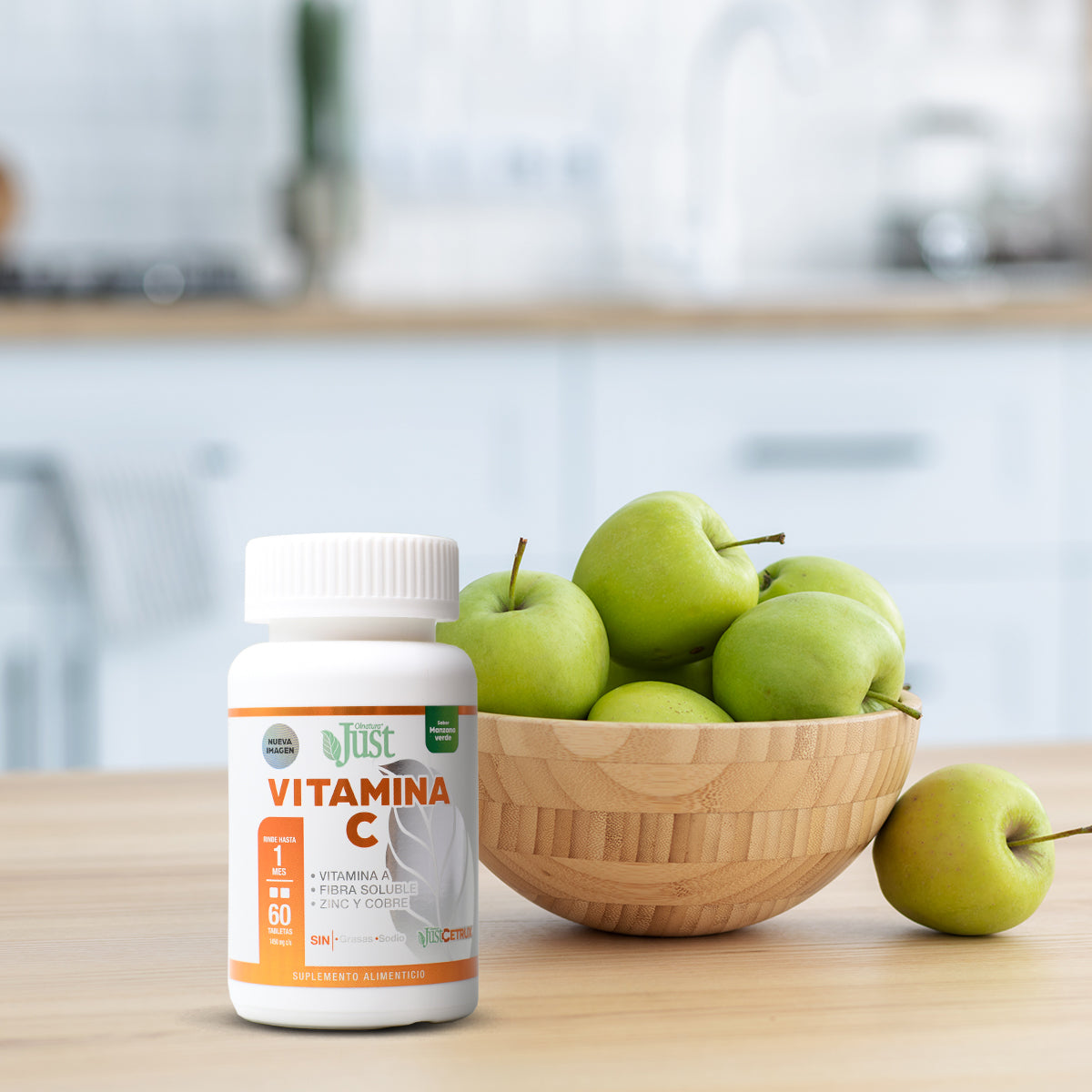 JustCetrux 60 Tabletas de Vitamina C + Vitamina A y Zinc-Olnatura Just