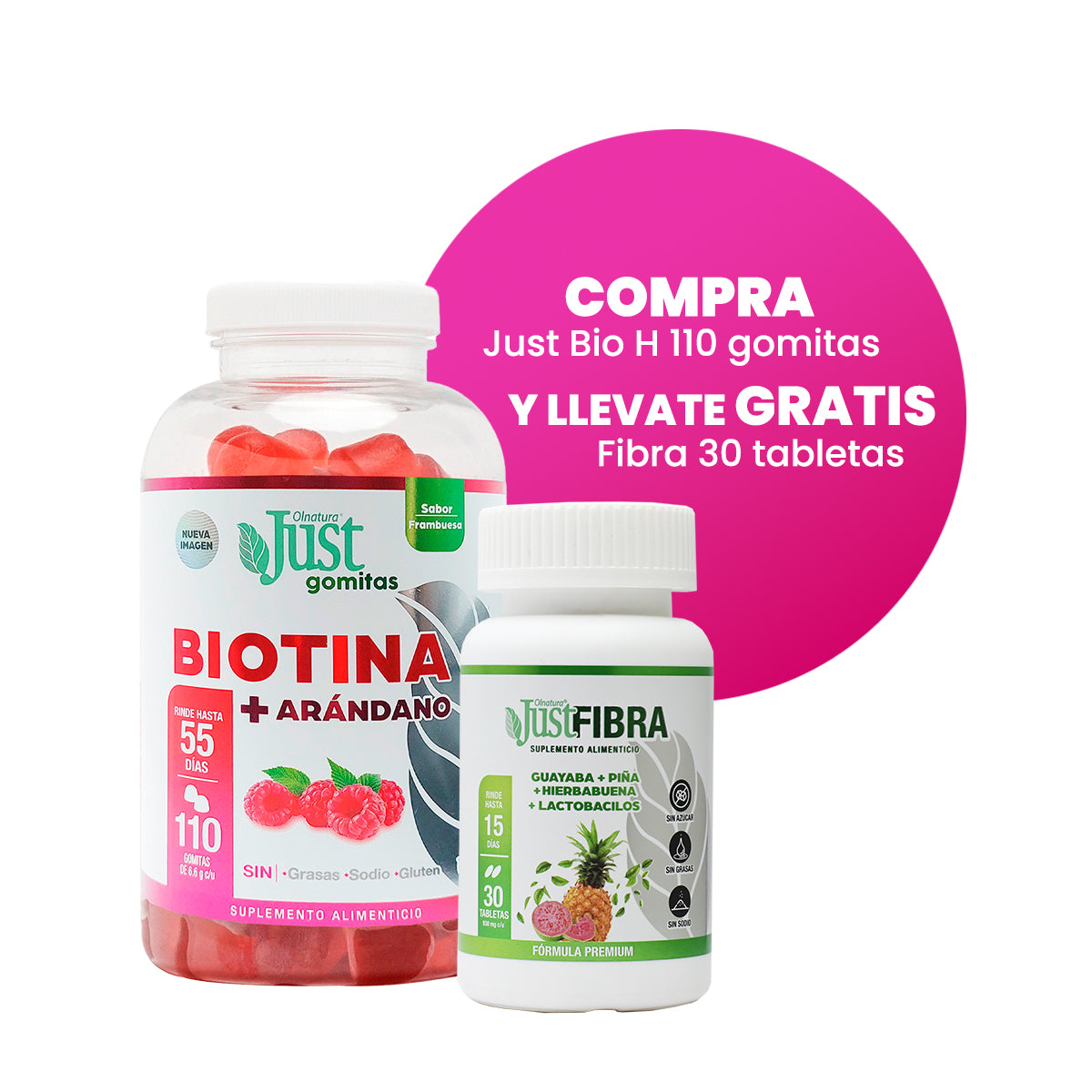 110 Gomitas de Biotina + Arándano