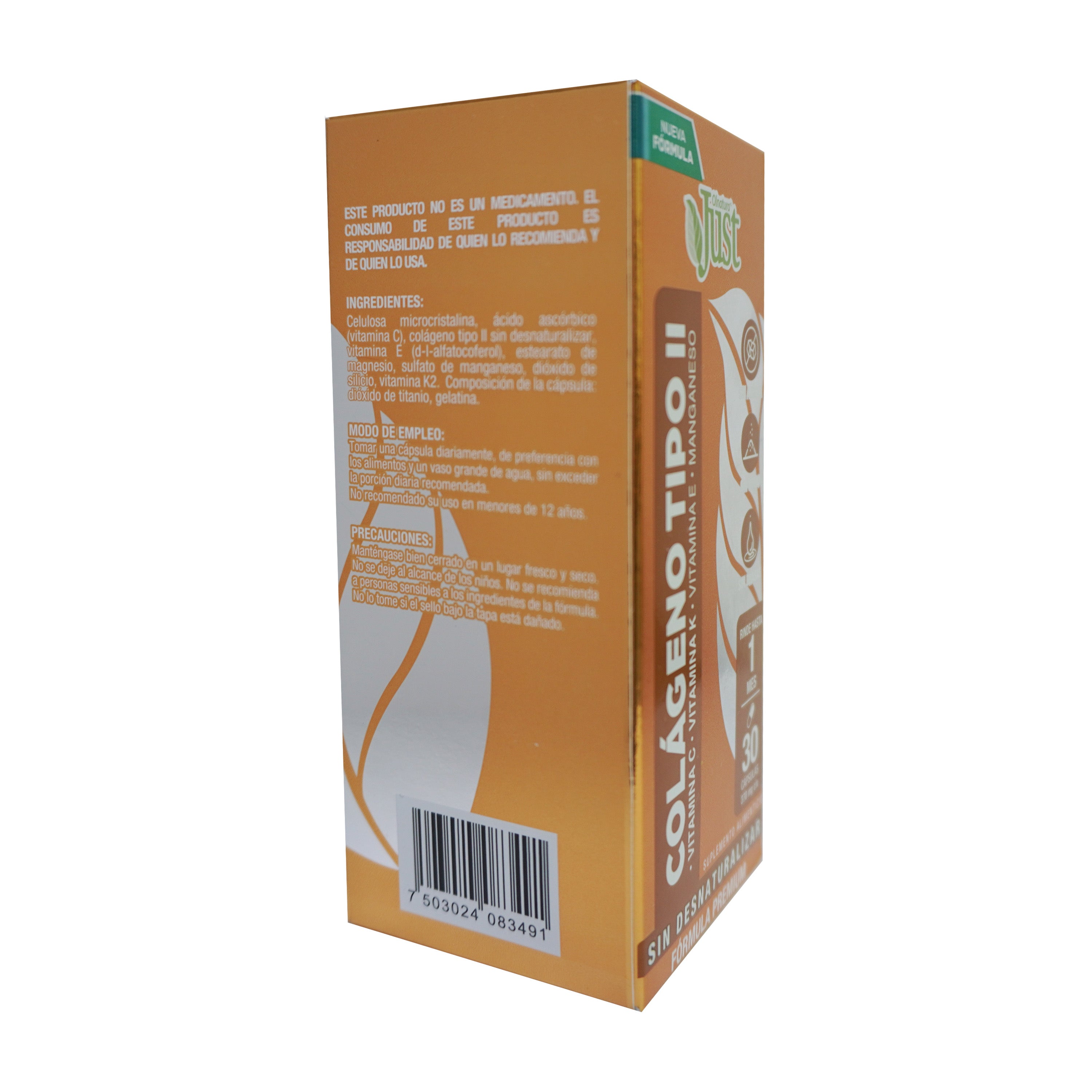 Colágeno Tipo 2 + Vitamina E y Manganeso 30 Cápsulas-Olnatura Just