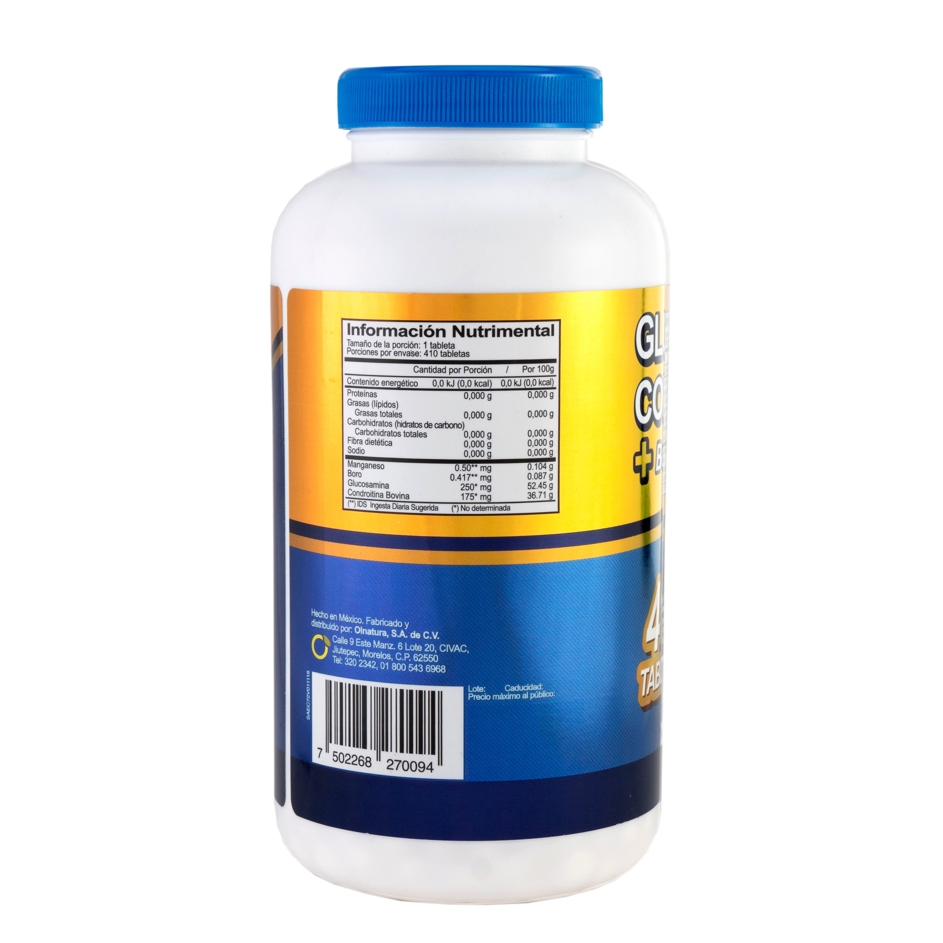 Glucosamina Condroitina + Boro y Manganeso 410 Tabletas